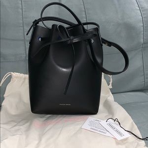 MANSUR GAVRIEL MINI BUCKET | black/blue